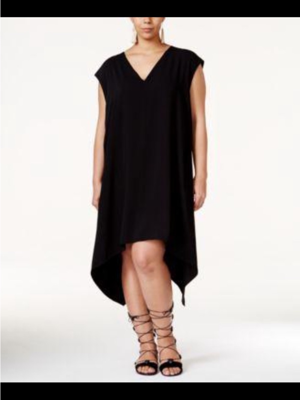 Rachel Roy Black Dress - high lo tunic